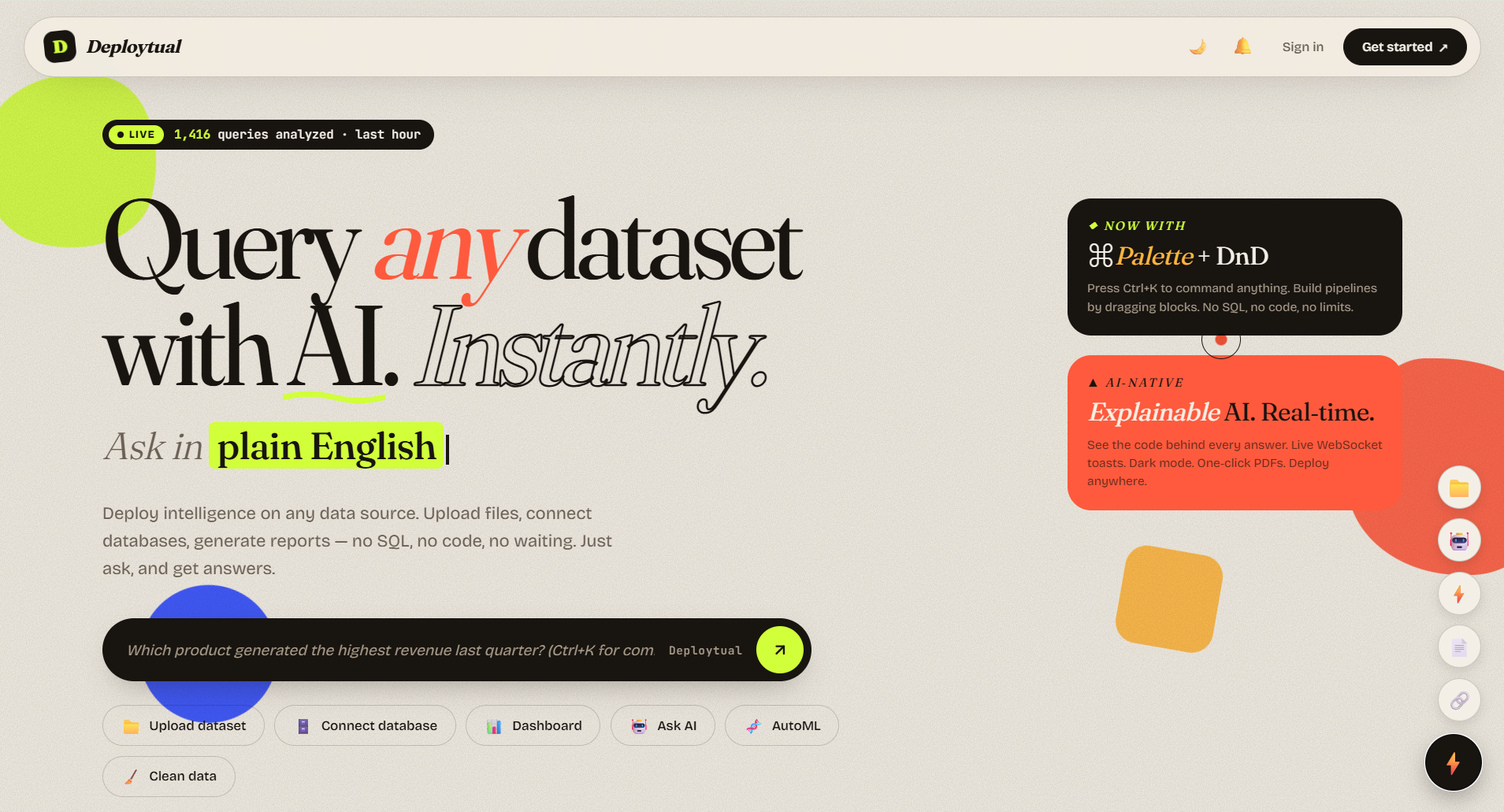Deploytual product UI